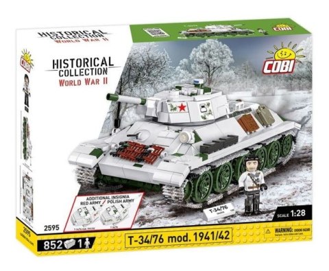 Klocki Czołg T34-76 model 1941-42 852 elementów Klocki Czołg T34-76 model 1941-42 852 elementów