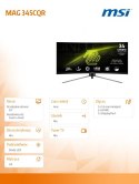 Monitor 34 cale MAG 345CQR LED/WQHD/Curved/180Hz/czarny