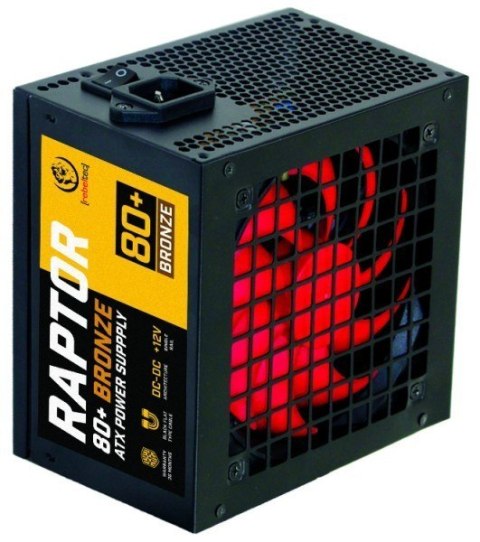 Zasilacz ATX RAPTOR 600W BRONZE 80+,Single Rail, DC-DC Zasilacz ATX RAPTOR 600W BRONZE 80+,Single Rail, DC-DC