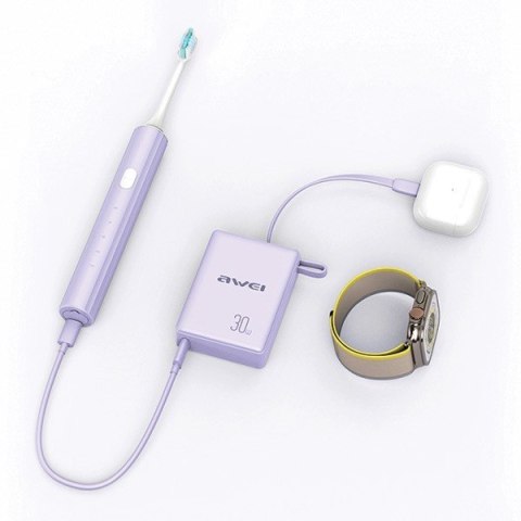 PowerBank 10000mAh 30W P87K wbudowany USB-C kabel USB+USB-C PowerBank 10000mAh 30W P87K wbudowany USB-C kabel USB+USB-C