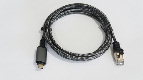 Kabel USB C - RJ-45 3 m kat.6, 1 Gbit Kabel USB C - RJ-45 3 m kat.6, 1 Gbit