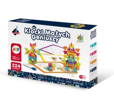 Klocki Geometryczne Śnieżynki 224 elementów Klocki Geometryczne Śnieżynki 224 elementów