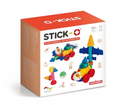 Klocki magnetyczne Stick-o Zestaw z przyjaciółmi 17 elementów Klocki magnetyczne Stick-o Zestaw z przyjaciółmi 17 elementów