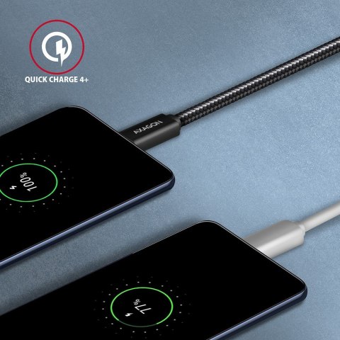 BUCM32-CM05AB Kabel USB-C - USB-C 3.2 Gen 2 0.5m, PD 100W, 5A, 4K HD, ALU, oplot, czarny BUCM32-CM05AB Kabel USB-C - USB-C 3.2 Gen 2 0.5m, PD 100W, 5A, 4K HD, ALU, oplot, czarny