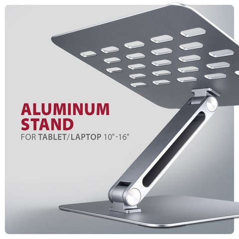 STND-LQ Podstawa do laptopów aluminiowa 10-16" cali, regulowane kąty nachylenia STND-LQ Podstawa do laptopów aluminiowa 10-16" cali, regulowane kąty nachylenia