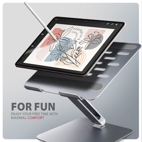 STND-LQ Podstawa do laptopów aluminiowa 10-16" cali, regulowane kąty nachylenia STND-LQ Podstawa do laptopów aluminiowa 10-16" cali, regulowane kąty nachylenia