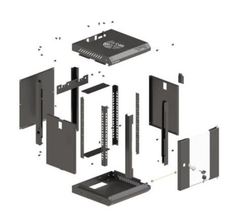 Szafa instalacyjna rack wisząca 10 cali 9U 300x300 czarna Szafa instalacyjna rack wisząca 10 cali 9U 300x300 czarna