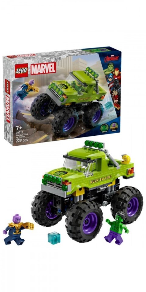 Klocki Super Heroes 76312 Monster truck Hulka kontra Thanos Klocki Super Heroes 76312 Monster truck Hulka kontra Thanos