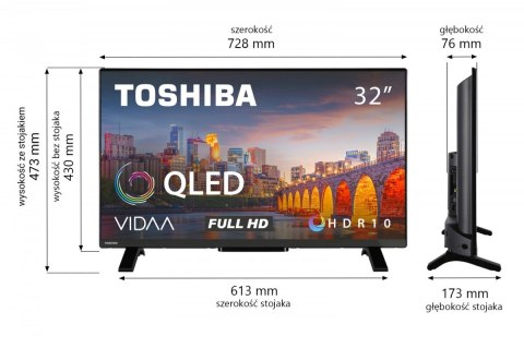 Telewizor QLED 32 cale 32QV2F63DG Telewizor QLED 32 cale 32QV2F63DG