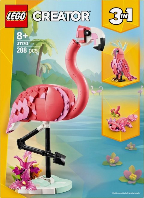 Klocki Creator 31170 Dzikie zwierzęta: różowy flaming Klocki Creator 31170 Dzikie zwierzęta: różowy flaming