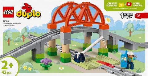 Klocki DUPLO 10426 Most i tory kolejowe - zestaw rozszerzający Klocki DUPLO 10426 Most i tory kolejowe - zestaw rozszerzający