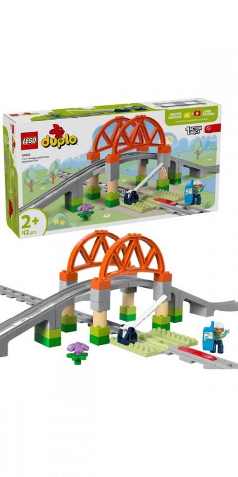 Klocki DUPLO 10426 Most i tory kolejowe - zestaw rozszerzający Klocki DUPLO 10426 Most i tory kolejowe - zestaw rozszerzający