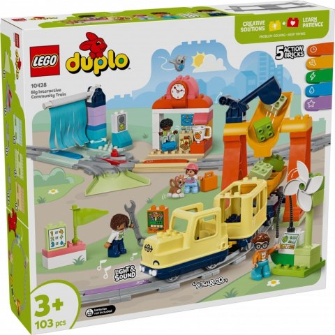 Klocki DUPLO 10428 Duży interaktywny pociąg miejski Klocki DUPLO 10428 Duży interaktywny pociąg miejski