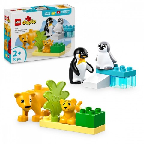 Klocki DUPLO 10442 Rodziny dzikich zwierząt: pingwiny i lwy Klocki DUPLO 10442 Rodziny dzikich zwierząt: pingwiny i lwy
