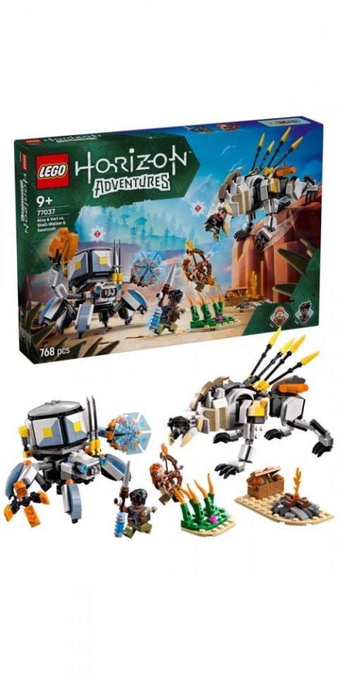 Klocki Horizon 77037 Aloy i Varl kontra krabołaz i piłoząb Klocki Horizon 77037 Aloy i Varl kontra krabołaz i piłoząb
