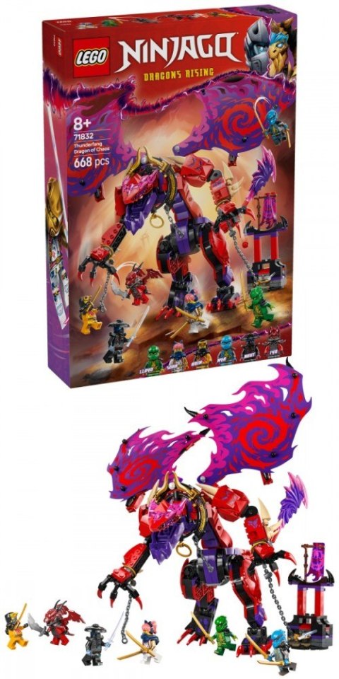 Klocki Ninjago 71832 Smok chaosu Kiełogrzmot Klocki Ninjago 71832 Smok chaosu Kiełogrzmot