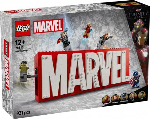 Klocki Super Heroes 76313 Logo MARVEL z minifigurkami Klocki Super Heroes 76313 Logo MARVEL z minifigurkami