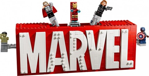 Klocki Super Heroes 76313 Logo MARVEL z minifigurkami Klocki Super Heroes 76313 Logo MARVEL z minifigurkami