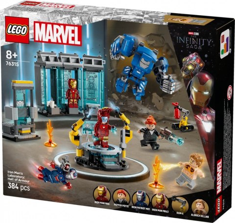 Klocki Super Heroes 76315 Laboratorium Iron Mana: Zbrojownia Klocki Super Heroes 76315 Laboratorium Iron Mana: Zbrojownia