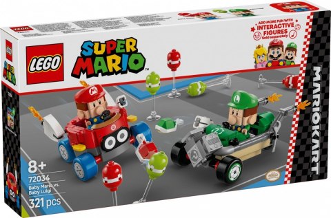 Klocki Super Mario 72034 Mario Kart - Baby Mario kontra Baby Luigi Klocki Super Mario 72034 Mario Kart - Baby Mario kontra Baby Luigi