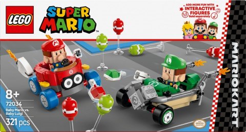 Klocki Super Mario 72034 Mario Kart - Baby Mario kontra Baby Luigi Klocki Super Mario 72034 Mario Kart - Baby Mario kontra Baby Luigi