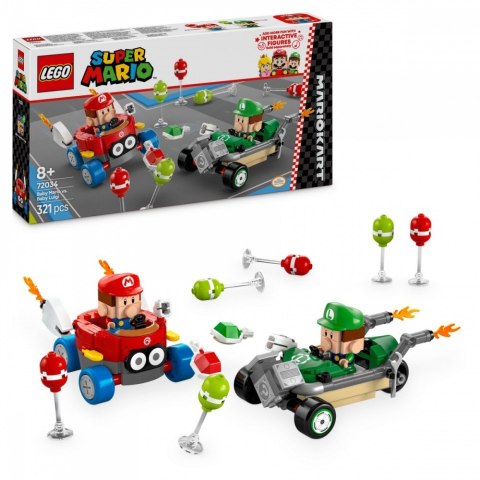 Klocki Super Mario 72034 Mario Kart - Baby Mario kontra Baby Luigi Klocki Super Mario 72034 Mario Kart - Baby Mario kontra Baby Luigi