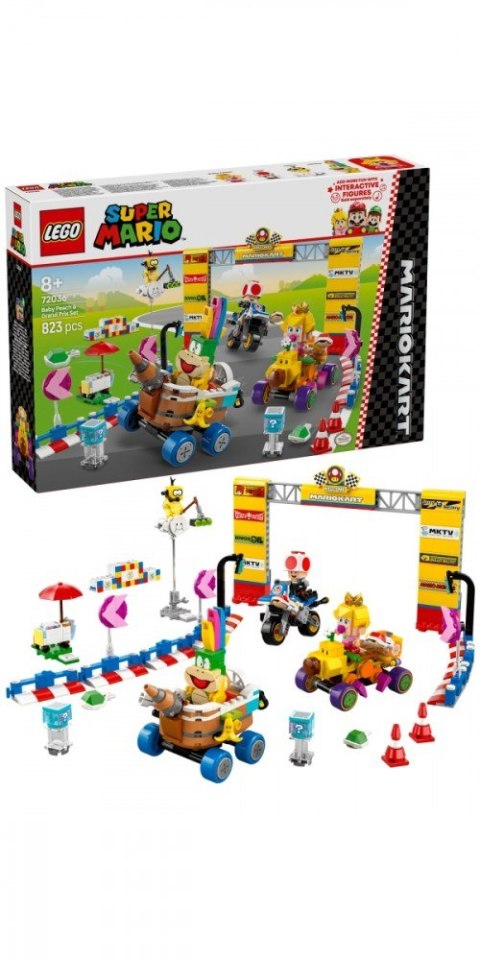 Klocki Super Mario 72036 Mario Kart - Zestaw Baby Peach i Grand Prix Klocki Super Mario 72036 Mario Kart - Zestaw Baby Peach i Grand Prix