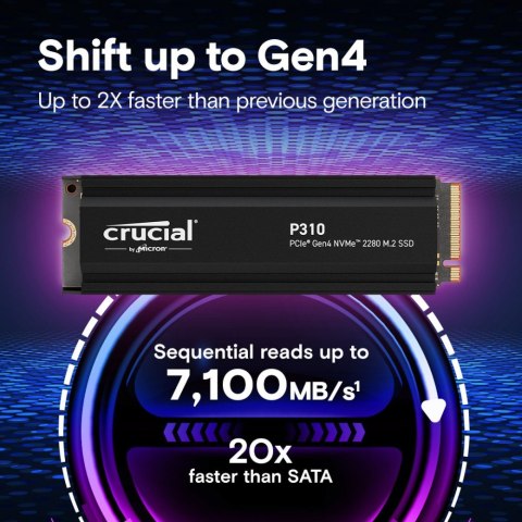 Dysk SSD P310 2TB M.2 NVMe PCIe 4.0 2280 radiator Dysk SSD P310 2TB M.2 NVMe PCIe 4.0 2280 radiator
