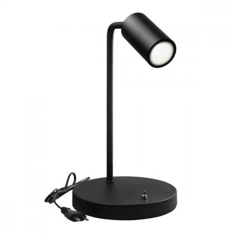 Lampka biurkowa GU10, z włącznikiem MCE370 B czarna, okrągła Lampka biurkowa GU10, z włącznikiem MCE370 B czarna, okrągła