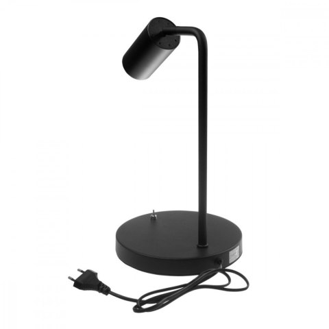 Lampka biurkowa GU10, z włącznikiem MCE370 B czarna, okrągła Lampka biurkowa GU10, z włącznikiem MCE370 B czarna, okrągła