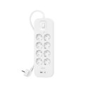 Listwa przeciwprzepięciowa SurgePlus 8x schuko 1xUSB-A 1xUSB-C 900J 2m