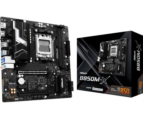 Płyta główna B850M-X AM5 2DDR5 M.2 USBC mATX Płyta główna B850M-X AM5 2DDR5 M.2 USBC mATX