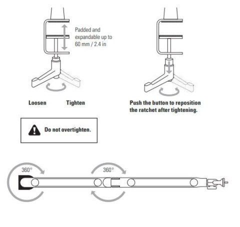 Uchwyt Wave Mic Arm Low Profile Retail Uchwyt Wave Mic Arm Low Profile Retail