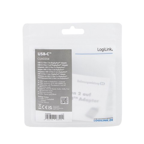 Adapter USB Type-C, do DP/F, 8K Adapter USB Type-C, do DP/F, 8K