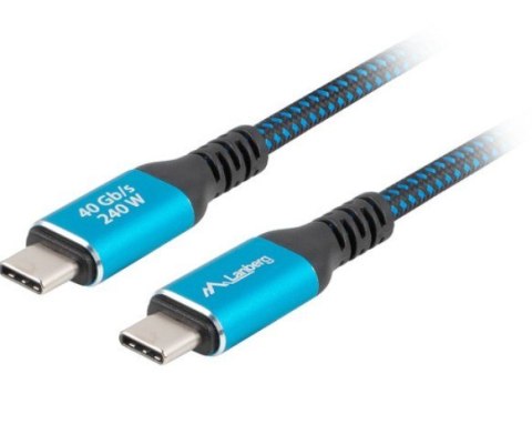 Kabel USB-C M/M USB4 1.5M 240W 60HZ czarno-niebieski Kabel USB-C M/M USB4 1.5M 240W 60HZ czarno-niebieski