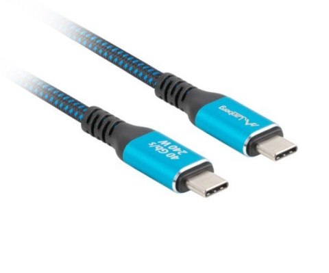 Kabel USB-C M/M USB4 1.5M 240W 60HZ czarno-niebieski Kabel USB-C M/M USB4 1.5M 240W 60HZ czarno-niebieski