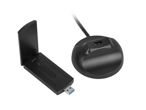 Karta sieciowa bezprzewodowa WIFI NC-3000-WI USB 3.0 AX3000 TRI-BAND 2 wewnętrzne anteny Karta sieciowa bezprzewodowa WIFI NC-3000-WI USB 3.0 AX3000 TRI-BAND 2 wewnętrzne anteny