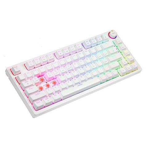 Klawiatura mechaniczna bezprzewodowa PHENIX WHITE Gateron Red Pro, ABS Klawiatura mechaniczna bezprzewodowa PHENIX WHITE Gateron Red Pro, ABS