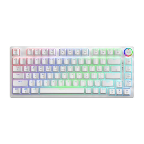 Klawiatura mechaniczna bezprzewodowa PHENIX WHITE Gateron Red Pro, ABS Klawiatura mechaniczna bezprzewodowa PHENIX WHITE Gateron Red Pro, ABS