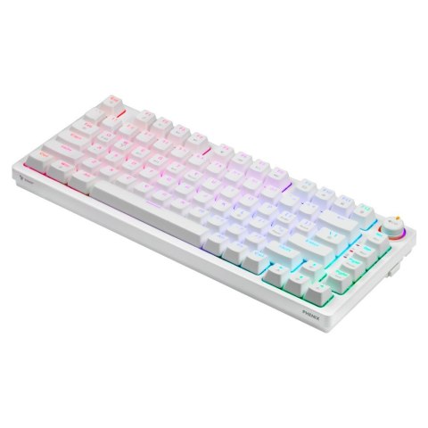Klawiatura mechaniczna bezprzewodowa PHENIX WHITE Gateron Red Pro, ABS Klawiatura mechaniczna bezprzewodowa PHENIX WHITE Gateron Red Pro, ABS