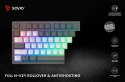Klawiatura mechaniczna bezprzewodowa SAVIO PHENIX WHITE Gateron Yellow, Pudding