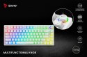 Klawiatura mechaniczna bezprzewodowa SAVIO PHENIX WHITE Gateron Yellow, Pudding