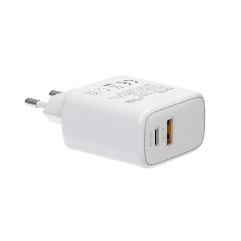 Ładowarka sieciowa LA-10 30W Quick Charge Power Delivery 3.0 Biała + Kabel Ładowarka sieciowa LA-10 30W Quick Charge Power Delivery 3.0 Biała + Kabel